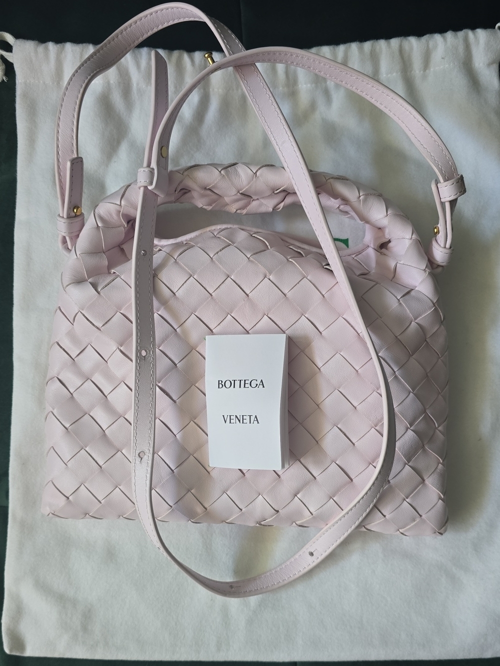 BOTTEGA VENETA Calfskin Intrecciato Mini Hop in Pink - Picture 3 of 7